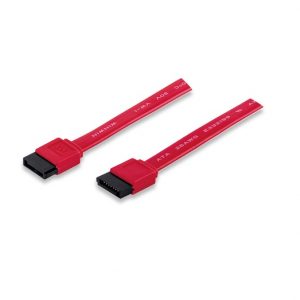 Cable SATA para Discos Duros Internos Manhattan Color Rojo 50 cm