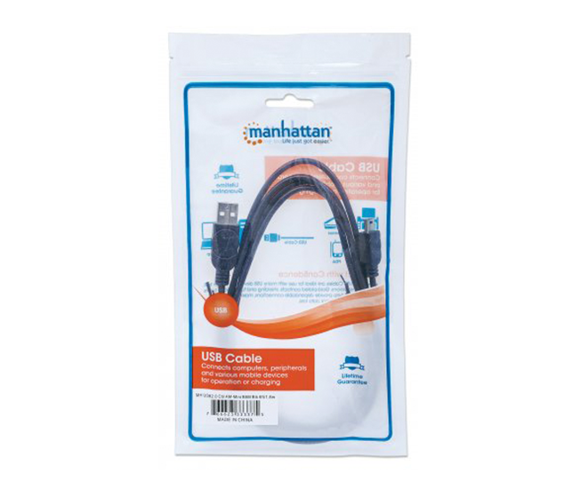 Cable Manhattan USB A/M a mini B/M 1.8mts Kemik Guatemala