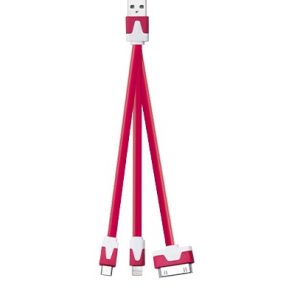 Cable de Carga para iPhone (Lightning) Green Leaf Color Rosado de 45 cm thumbnail