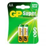 Batería AA Super Alkalina 1.5V Carton 2 piezas Marca GP