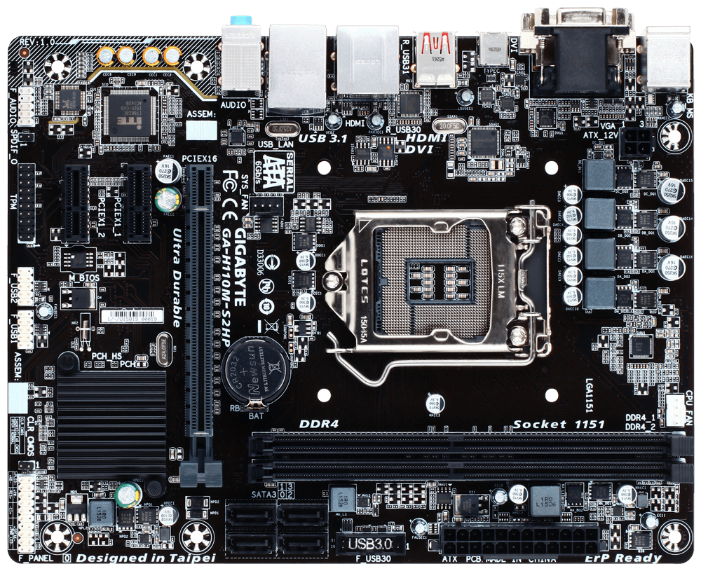 Motherboard Gigabyte GAH110MS2PH Kemik Guatemala Kémik