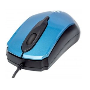 Mouse Alambrico Manhattan Color Azul