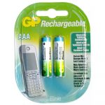 Baterías AAA Recargable para teléfono 650mAh Marca GP