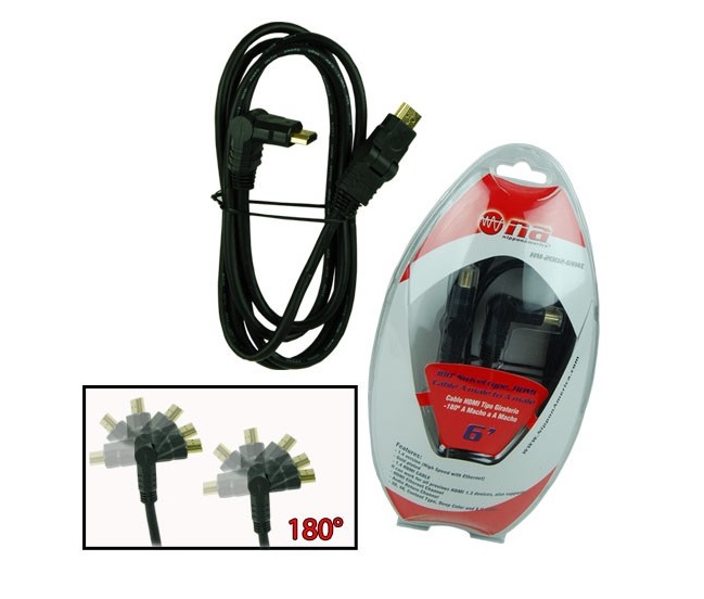 Cable HDMI Nippon America macho a macho 6' giratorio Kemik Guatemala