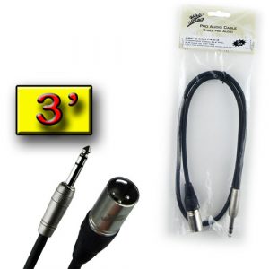 CABLE ZEBRA XLR MACHO A 1/4 ST. 3' CAL. 24 thumbnail
