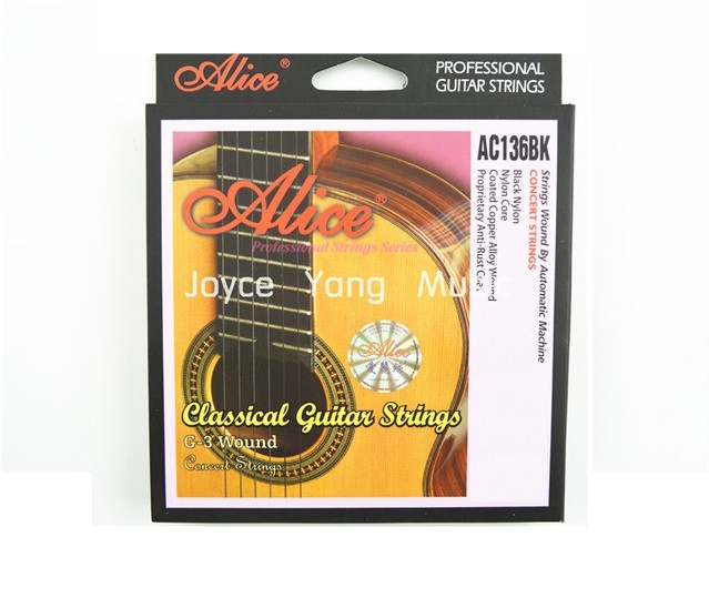 Cuerda Alice para guitarra classica # 4 10 piezas negras - Kemik Guatemala