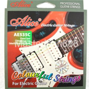 Set de cuerdas Alice para guitarra electrica de colores