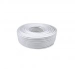 Cable N.A. coaxial, 12" blanco