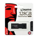 Memoria USB de 128GB DataTraveler 100 G3 marca Kingston color Negro