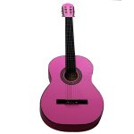 Guitarra Clásica de 39" marca Valenciana color Rosado (Con Funda)