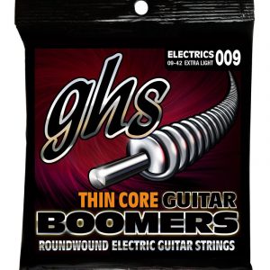 Set de Cuerdas para Guitarra Eléctrica Boomers Núcleo Delgado Extra Ligera Marca GHS