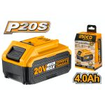 Ingco Batería de 20V / 4.0 Ah para Herramientas Inalambricas P20S