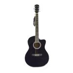 Guitarra Electro Acustica de 39" marca Valenciana color Negro (Con Funda)
