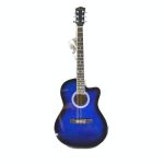 Guitarra Electro Acustica de 39" marca Valenciana color Azul (Con Funda)