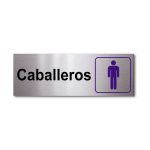 Sticker de Aluminio Caballeros/Horizontal 20 X 7 (cm)