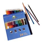 Crayones Triangulares 7" Premium  24 Colores + 2 Lapices marca Mis Pasitos