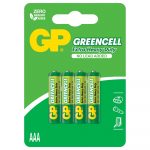 Batería AAA 1.5V Greencell Carbon Cartón 4 piezas Marca GP