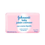 Jabón para bebe JOHNSON BABY cremoso humectante rosado 75gr