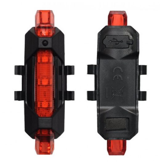 Luz trasera para bicicleta recargable con micro USB y contra agua. Luz roja