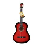 Guitarra Acustica marca Sara Con Funda de 39" color Rojo