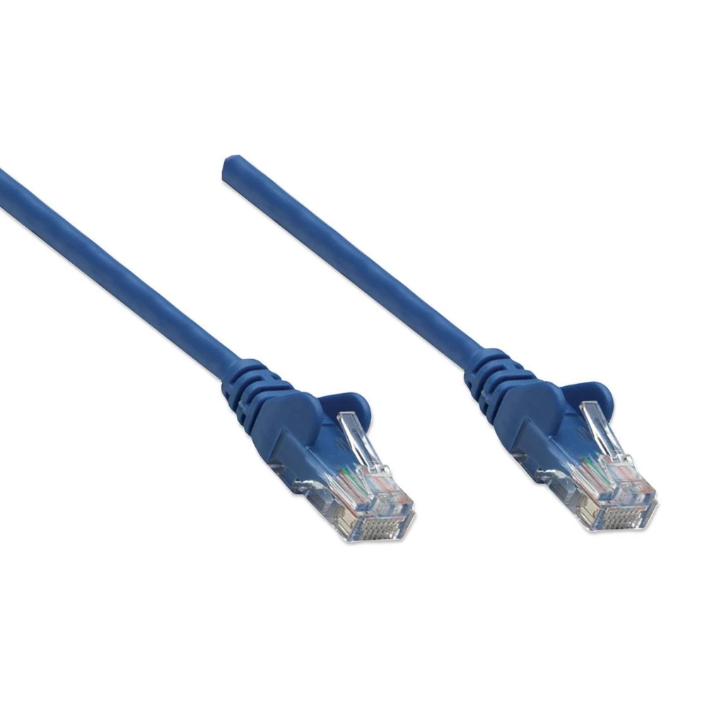 cable de red utp rj45 cat6e 15 centímetros azul intellinet kemik