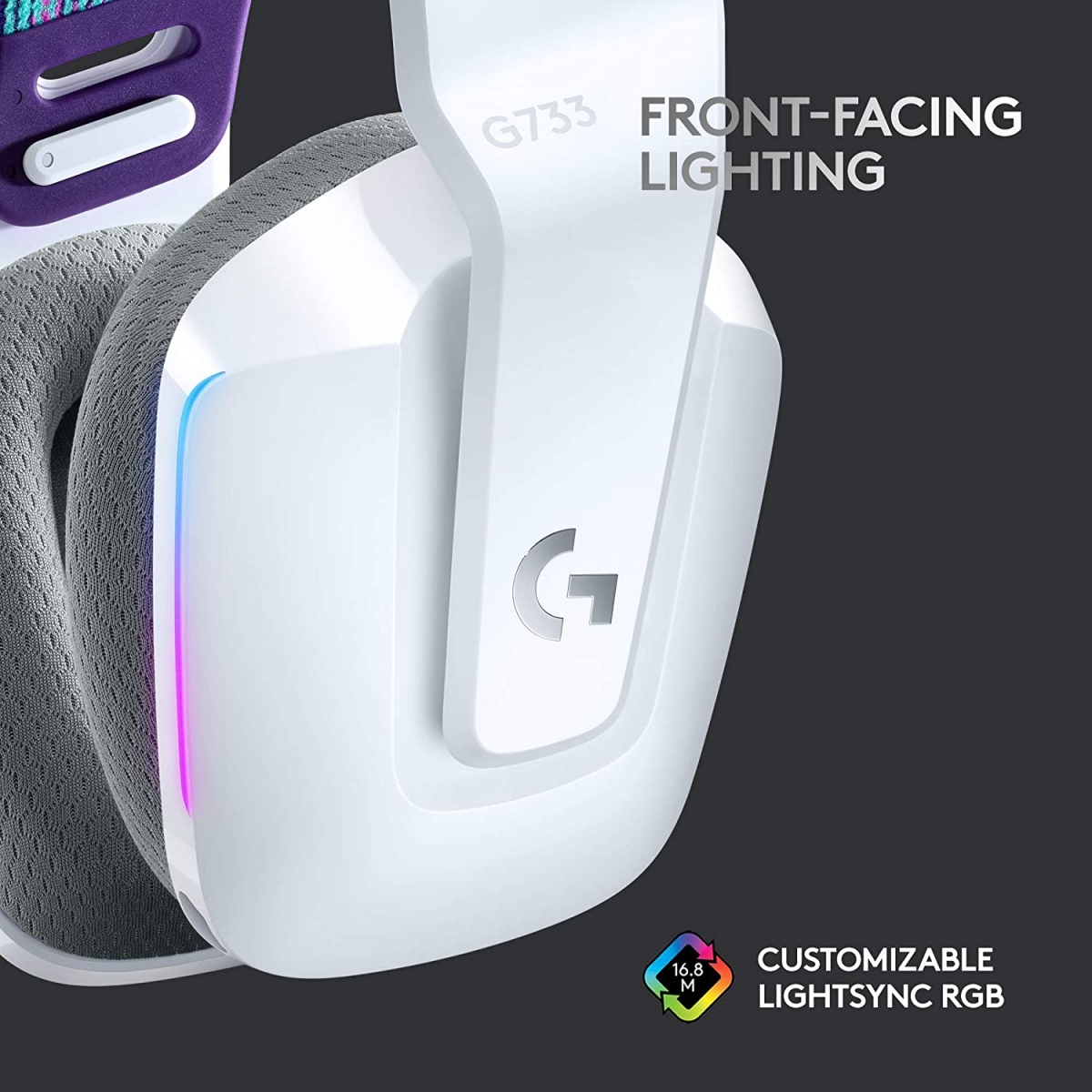 logitech g733 lightspeed rgb auriculares wireless blancos