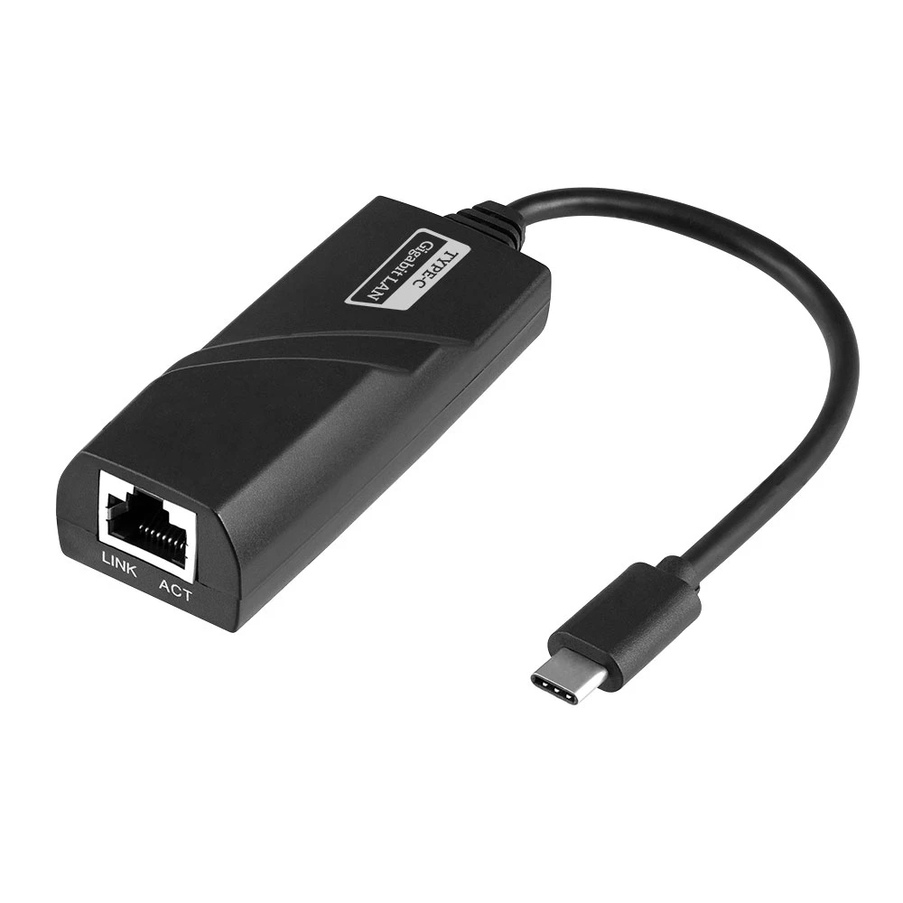 Adaptador De USB Tipo C A RJ-45 Ethernet Gigabit 15 Cm Negro Argom ...