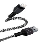 Argom Cable de Lightning a USB Nailon Trenzado Negro