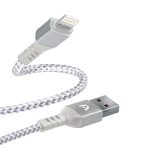 Argom Cable de Lightning a USB Nailon Trenzado Blanco