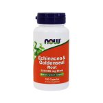 Now Foods Echinacea And Goldenseal Root 225/225mg Blend 100 Capsules 100 Cápsulas
