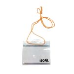 Isofit Paquete 10 Unidades porta gafete plástico horizontal + cinta