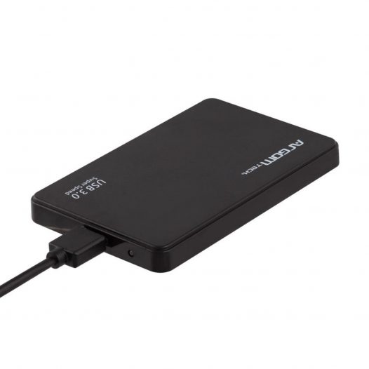 Argom Gabinete para Disco Duro 2.5" SATA USB 3.0 Negro