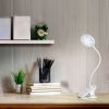 Steren Lampara LED de Luz Fría/Neutra/Cálida Cuello Flexible, Pinza y Batería Recargable