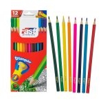 Fast Crayón de Madera Largo Triangular de 12 Colores