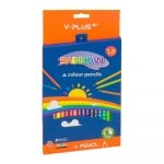 Y-Plus Caja de Crayones de madera 18 Colores