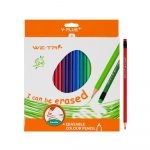 Y-Plus Caja de crayones de madera con Borrador 24 Colores
