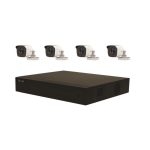 Hilook Sistema de Vigilancia DVR de 8 Canales + 4 cámaras + 1TB HDD 1080p H.265 Negro