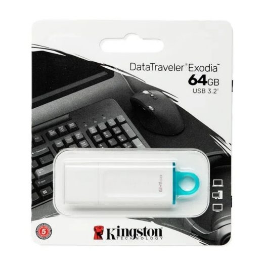 DataTraveler Exodia Memoria USB 64GB 3.2 Gen 1 Blanco