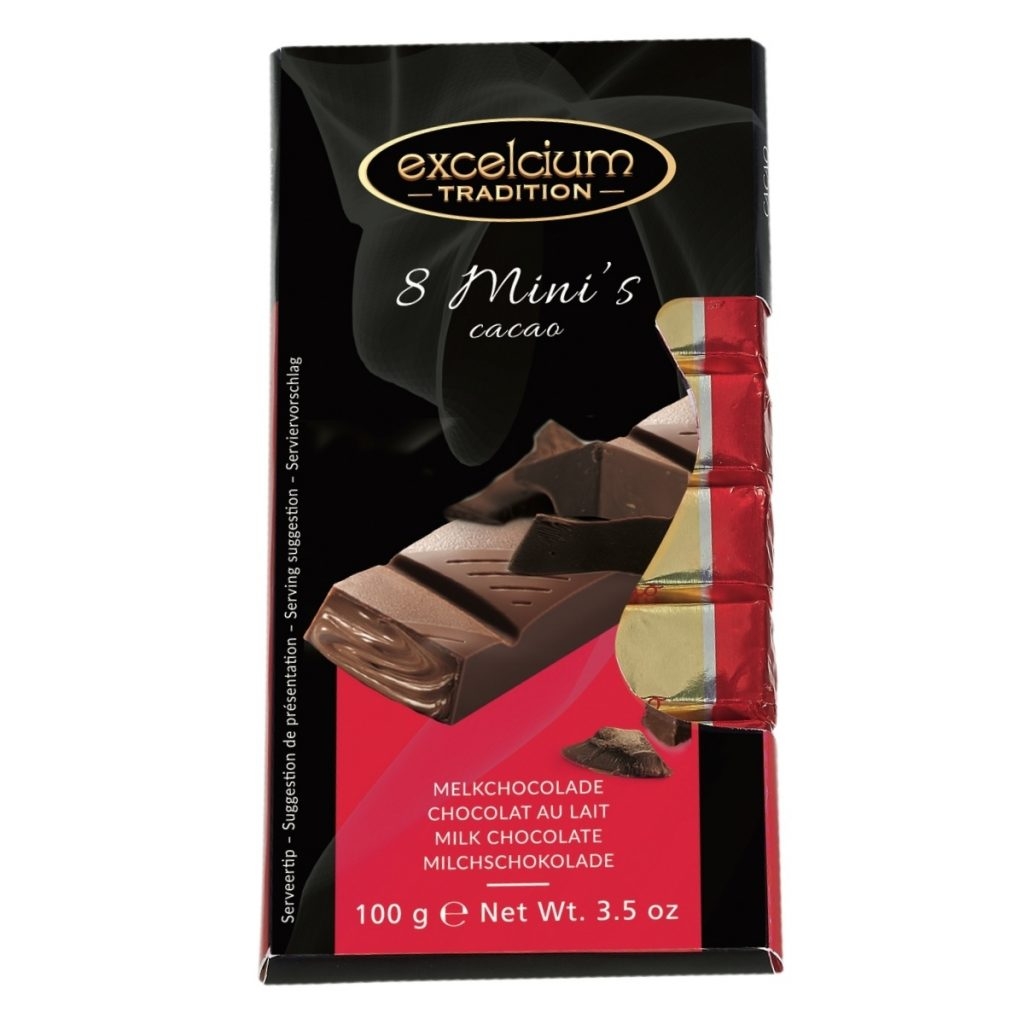 Excelcium 8 Mini Tabletas De Chocolate 100g Kemik Guatemala 1208