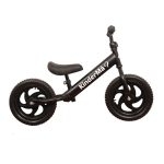 KinderMa Bicicleta de Equilibrio 12' Ajustable Negro
