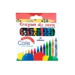 Cole Caja Crayones de Cera redondos 12 Colores