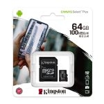 Kingston Memoria MicroSD de 64GB Canvas Select Plus A1