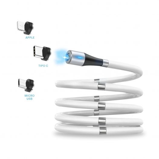 Topk Cable De Carga De Silic N Con Puntas Magneticas Intercambiables Micro Usb Usb C Y