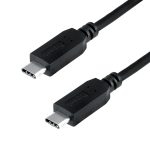 Argom Cable USB-C Macho 1.8 Metros, Negro