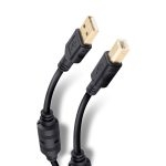 Steren Cable USB-A a USB-B de 3.6 metros conectores Dorados