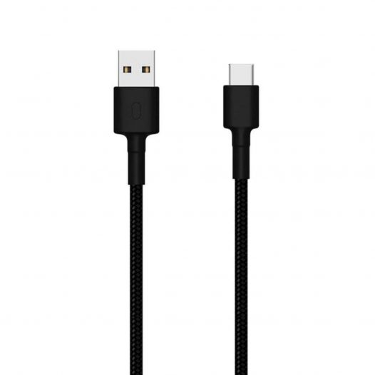 Xiaomi Cable de Carga USB Tipo C Trenzado 1 Metro Negro