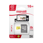 Maxell Memoria MicroSD de 16GB SDHC CL10 con Adaptador SD