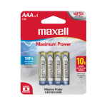 Maxell LR-03 pack de 4 Baterías AAA Alcalinas