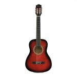 Valenciana Guitarra Clásica para Niño 34″ Rojo y Negro con Funda