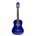 Valenciana Guitarra Clásica 36″ Azul y Negro con Funda
